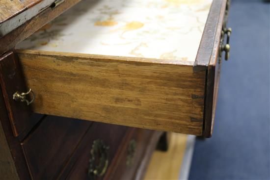 A George III mahogany bureau W.83cm